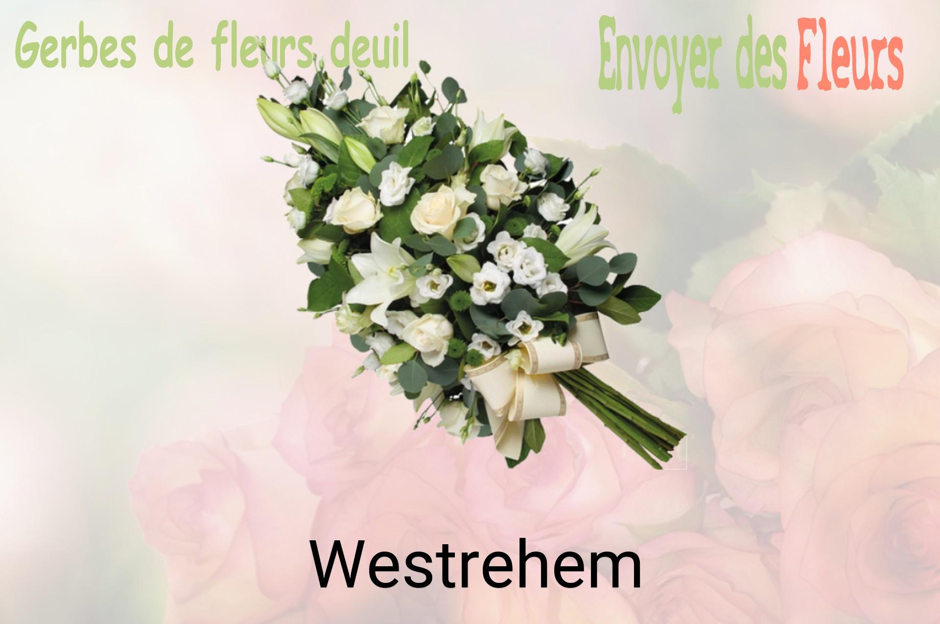 Gerbe de fleurs de deuil livrée à Westrehem